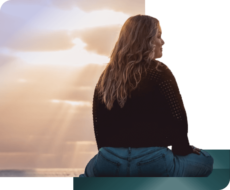 Woman staring - patient image